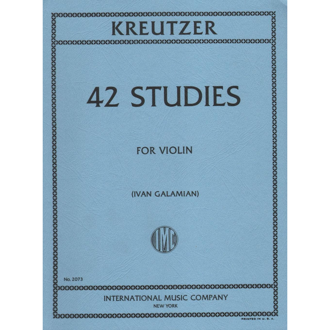 Kreutzer 42 Studies, Galamian edition, IMC 2073